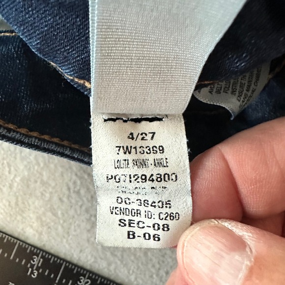Lucky Brand Jeans Womens 29 Dark Blue Skinny Mid Rise Stretch Denim Classic - Picture 11 of 16